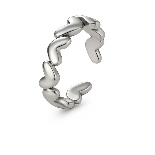 Anillo Latidos | Acero Inoxidable | Chapa Oro 18k