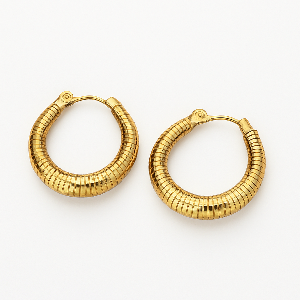 Arracadas Dore Infinito |Acero Inoxidable | Chapa Oro 18k