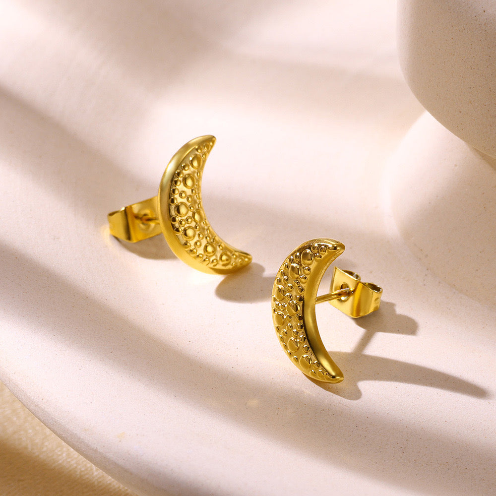 Aretes Lunas de Eos | Acero Inoxidable | Chapa PVD