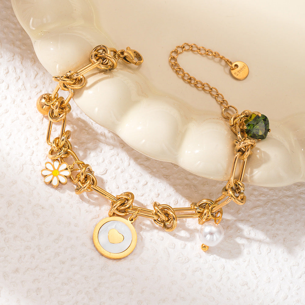 Pulsera Margaret | Acero Inoxidable | Chapa Oro 14k