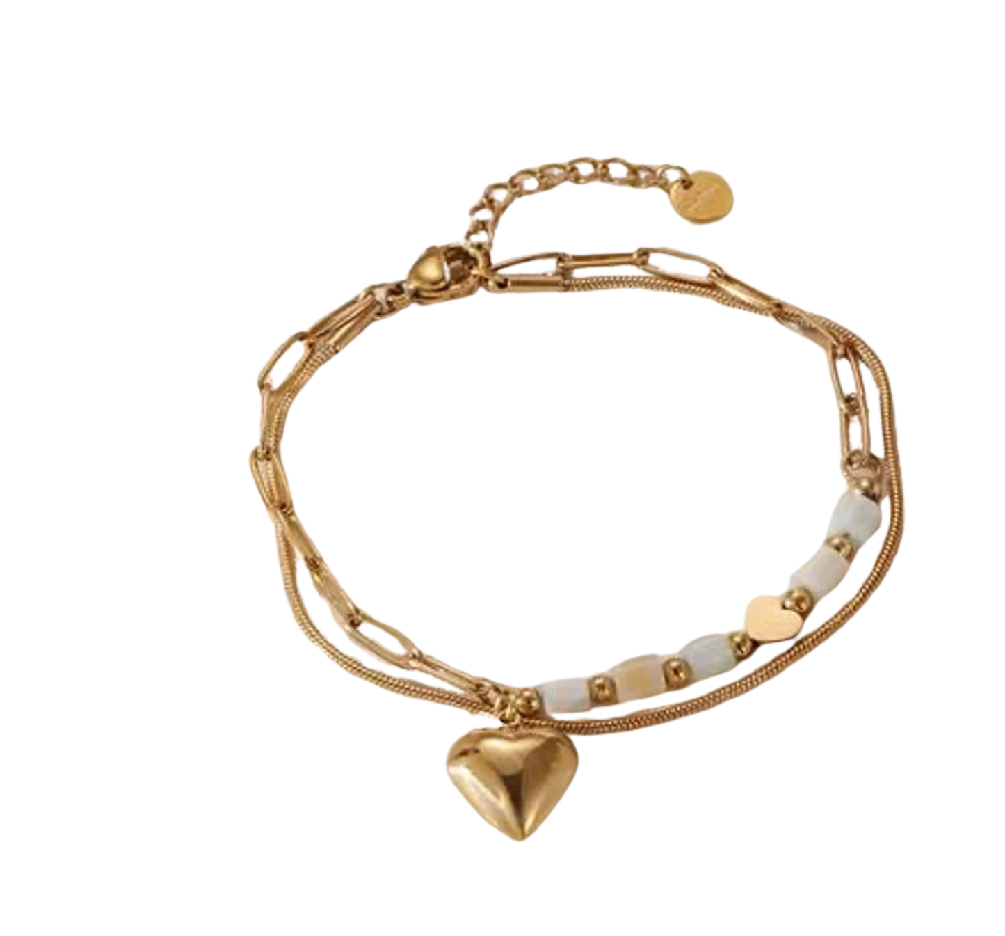 Pulsera Latido Dorado | Acero Inoxidable | Chapa Oro 18k