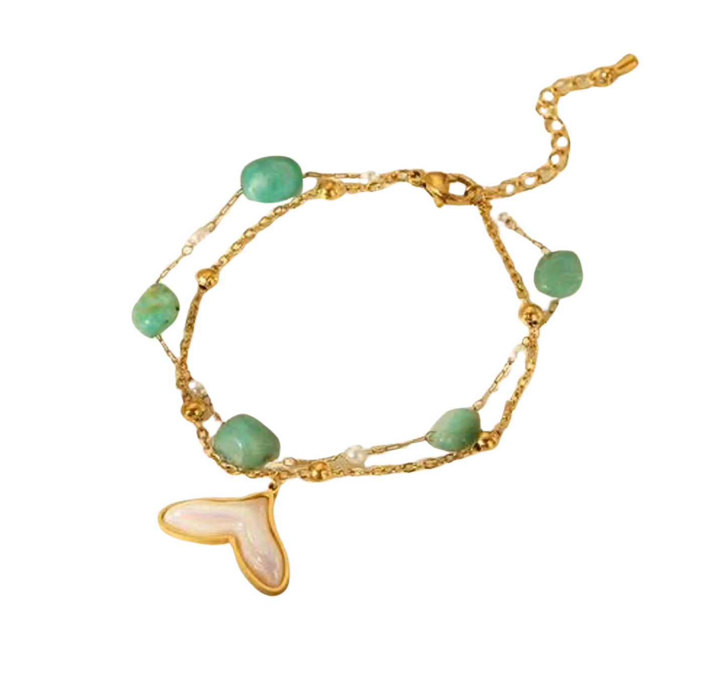 Pulsera Sirena Dorada | Acero Inoxidable | Chapa Oro 18k