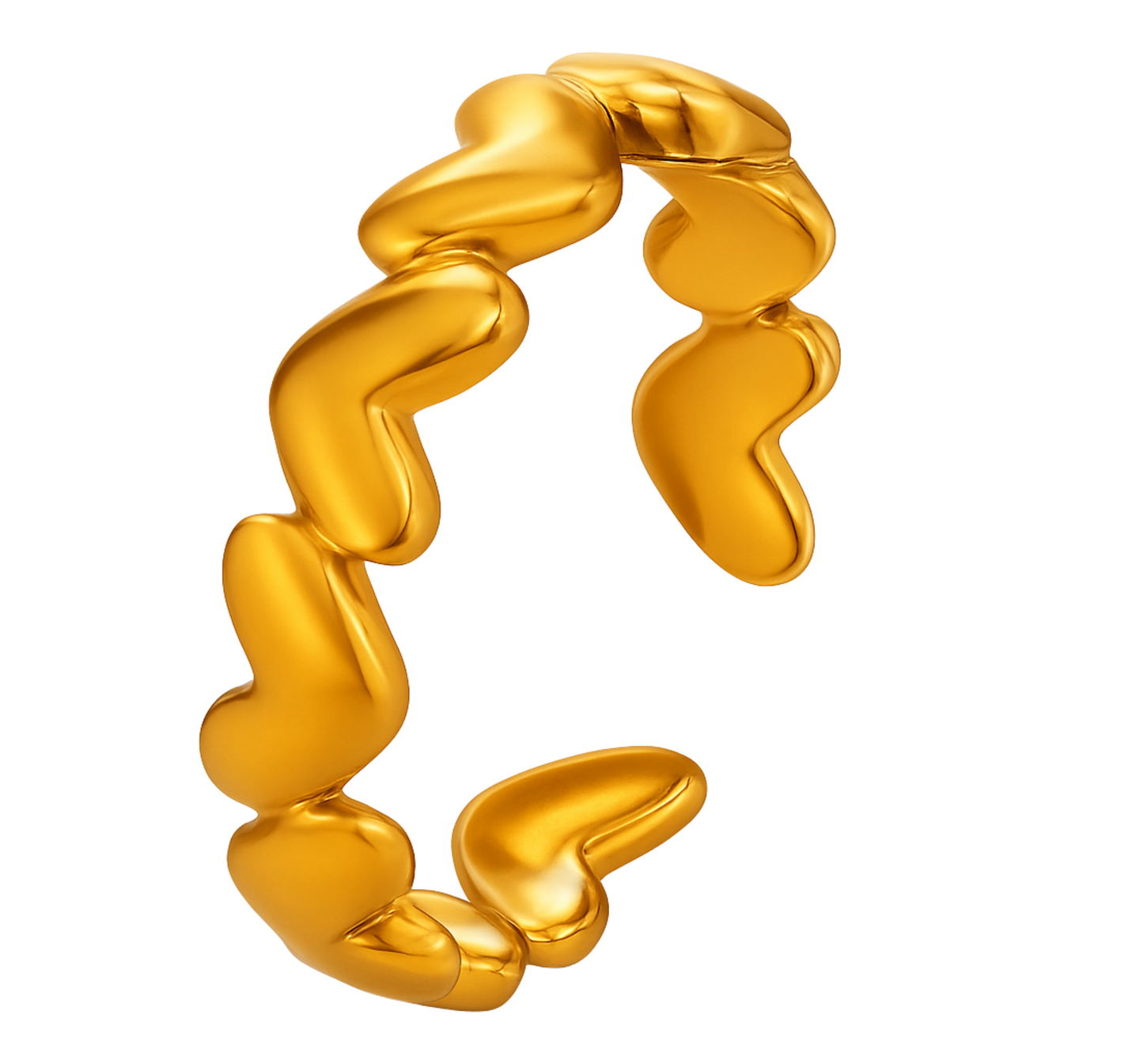 Anillo Latidos | Acero Inoxidable | Chapa Oro 18k