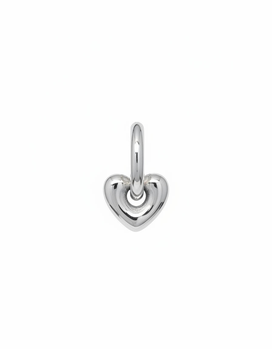 Aretes Corazón Brillante | Acero Inoxidable | Chapa PVD