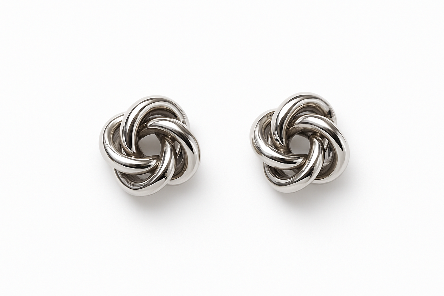 Aretes Nudo Celestial | Chapa Oro 24k