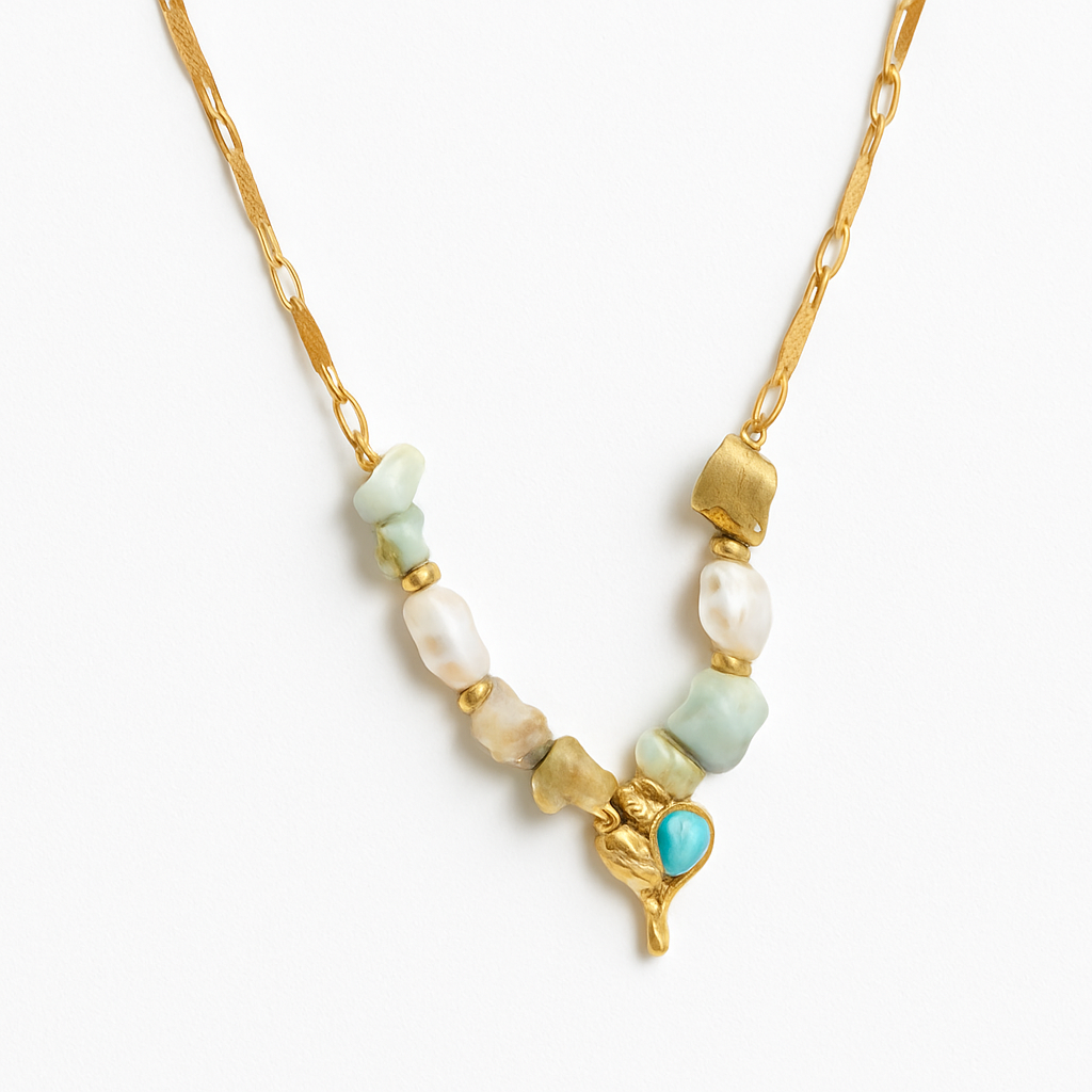 Collar Corazon Bohemio | Acero Inoxidable