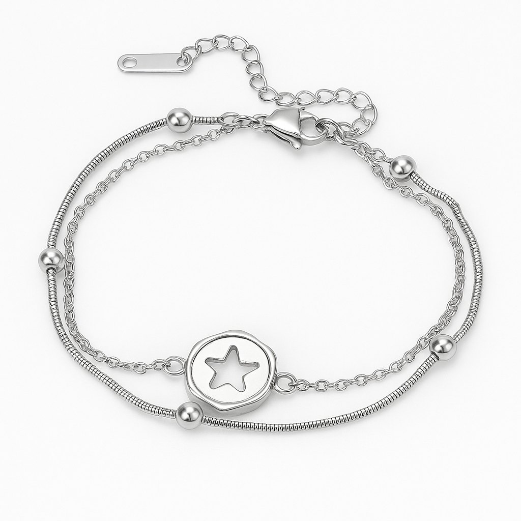 Pulsera Brisa de Estrella | Acero Inoxidable | Chapa Oro 18k