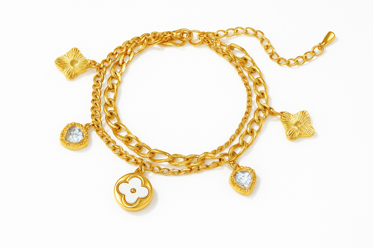 Pulsera Destino Dorado | Acero Inoxidable | Chapa Oro 18k