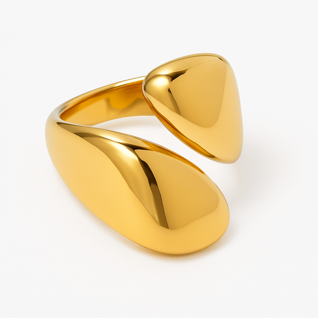 Anillo Fusión Escultural | Acero Inoxidable | Chapa PVD