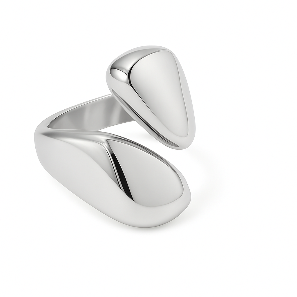 Anillo Fusión Escultural | Acero Inoxidable | Chapa PVD