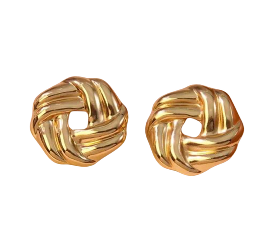 Aretes Mandala Dorada | Acero Inoxidable