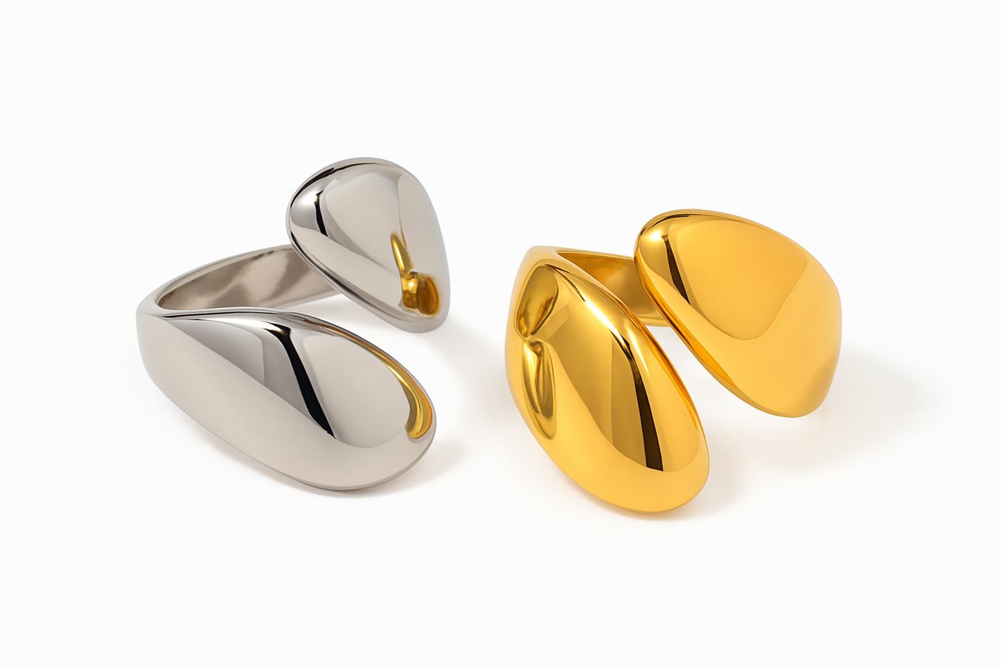 Anillo Fusión Escultural | Acero Inoxidable | Chapa PVD