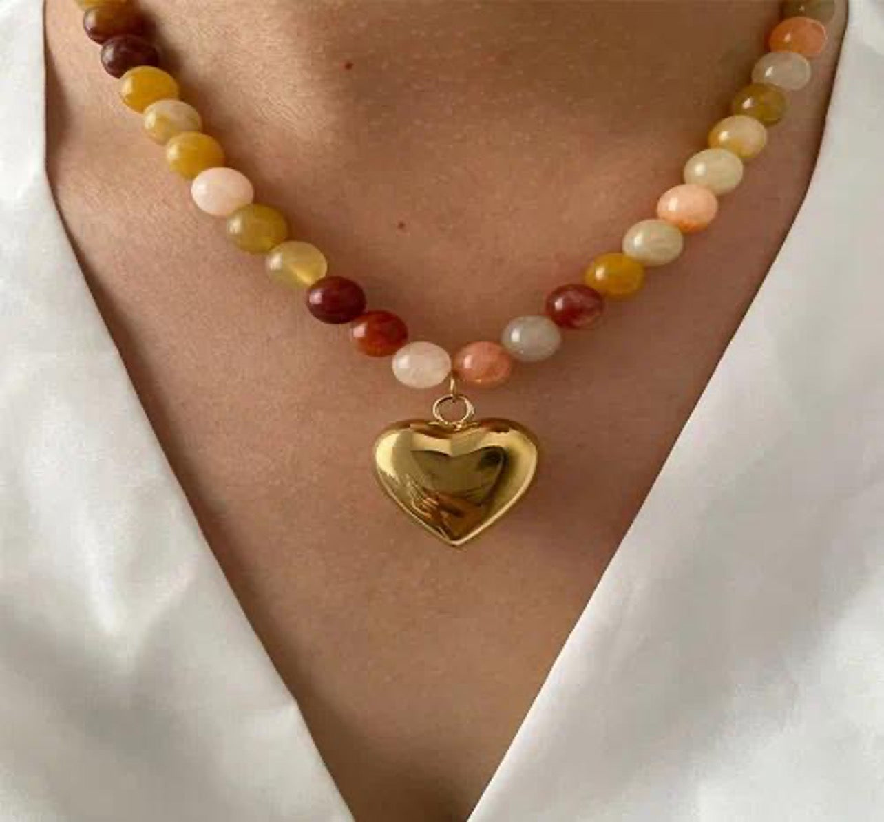 Collar Latido de la Tierra | Acero Inoxidable | Chapa Oro 18k