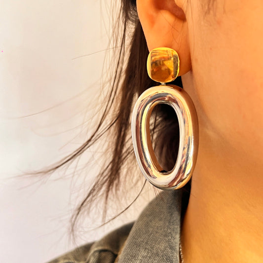 Aretes Bogota | Acero Inoxidable | Chapa Oro 18k