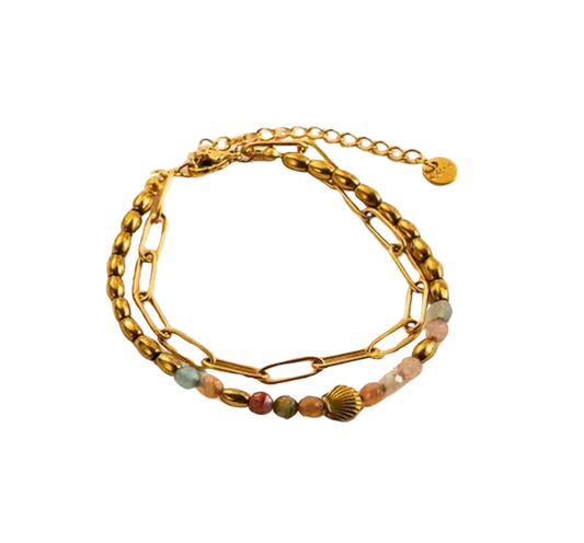 Pulsera Oceana | Acero Inoxidable | Chapa Oro PVD