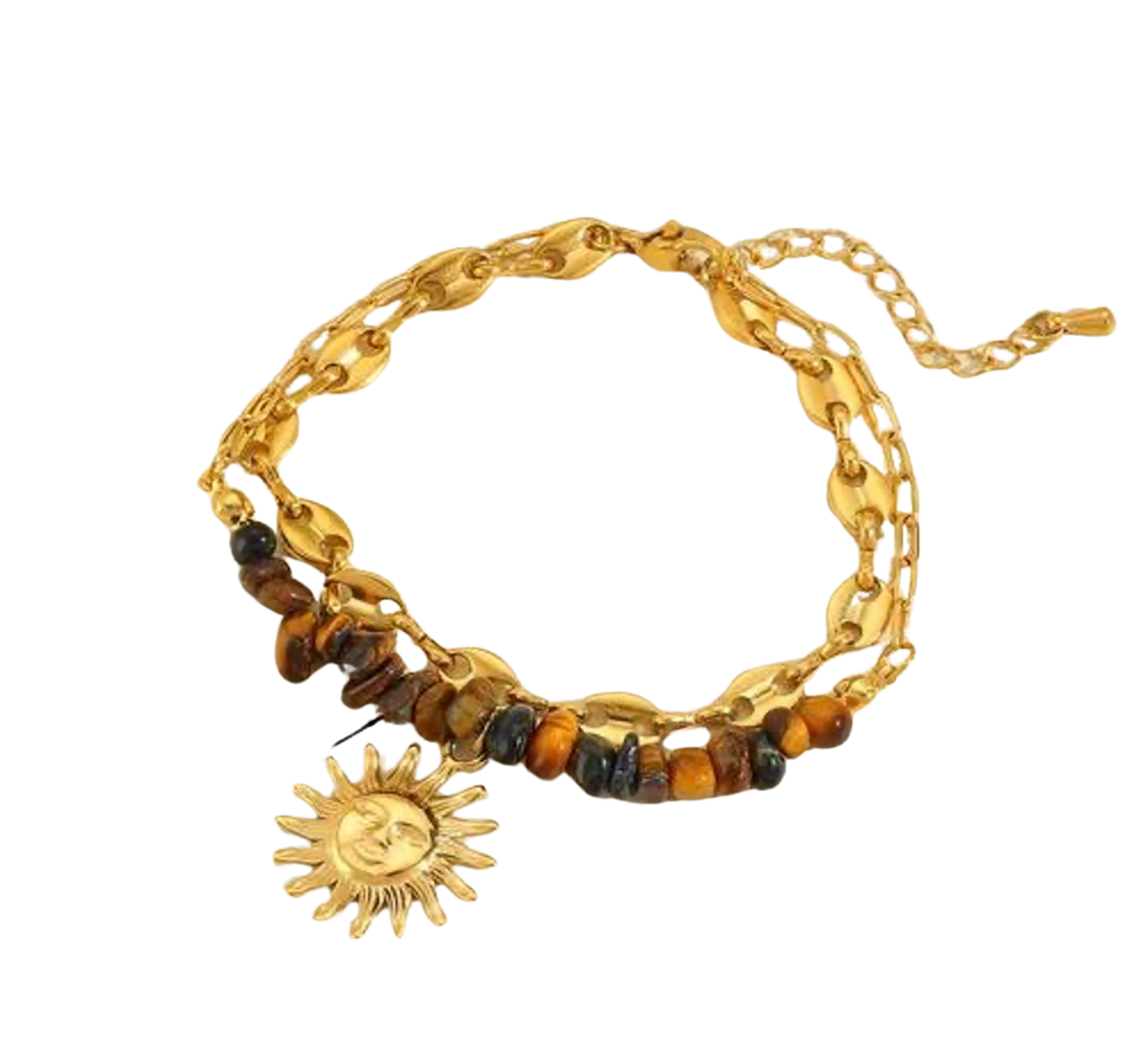 Pulsera Solsticio Dorado | Acero Inoxidable | Chapa Oro 18k