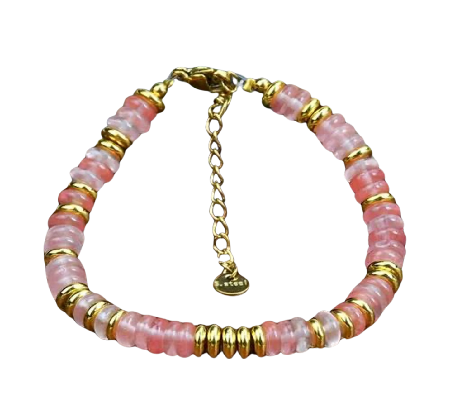 Pulsera Susurro Rosado | Acero Inoxidable