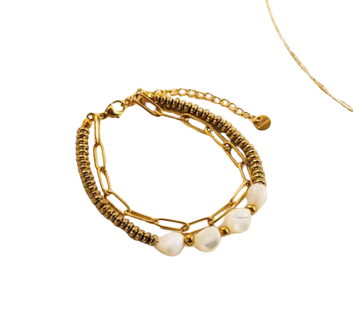 Pulsera Tacto de Perla | Acero Inoxidable