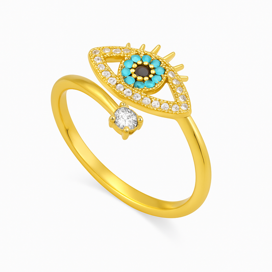Anillo Ojo Radiante | Acero Inoxidable | Zirconias
