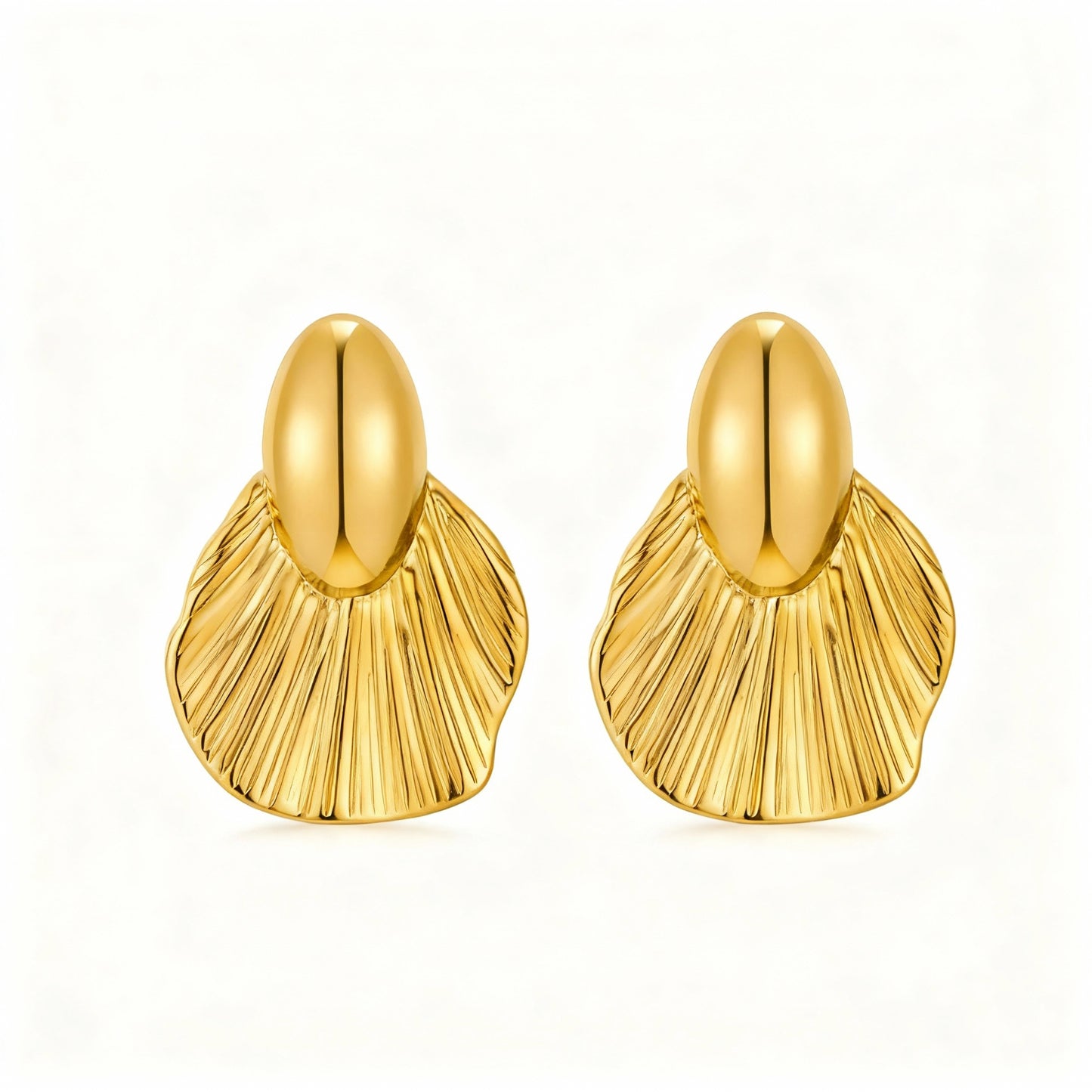 Aretes Elegancia | Acero Inoxidable | Chapa Oro 18k