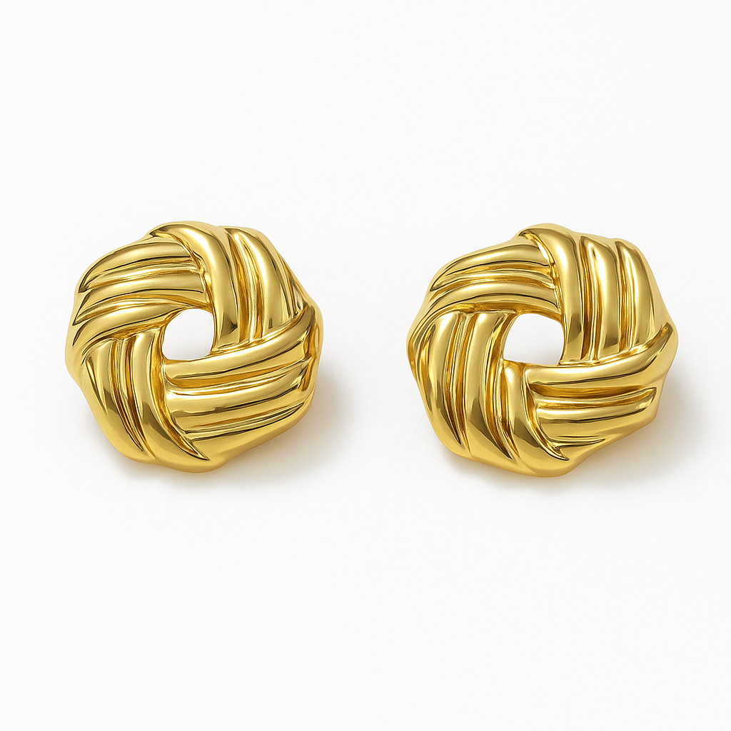 Aretes Mandala Dorada | Acero Inoxidable