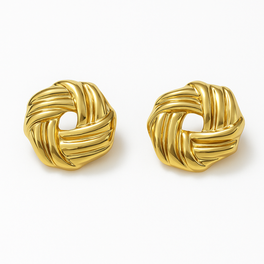 Aretes Mandala Dorada | Acero Inoxidable