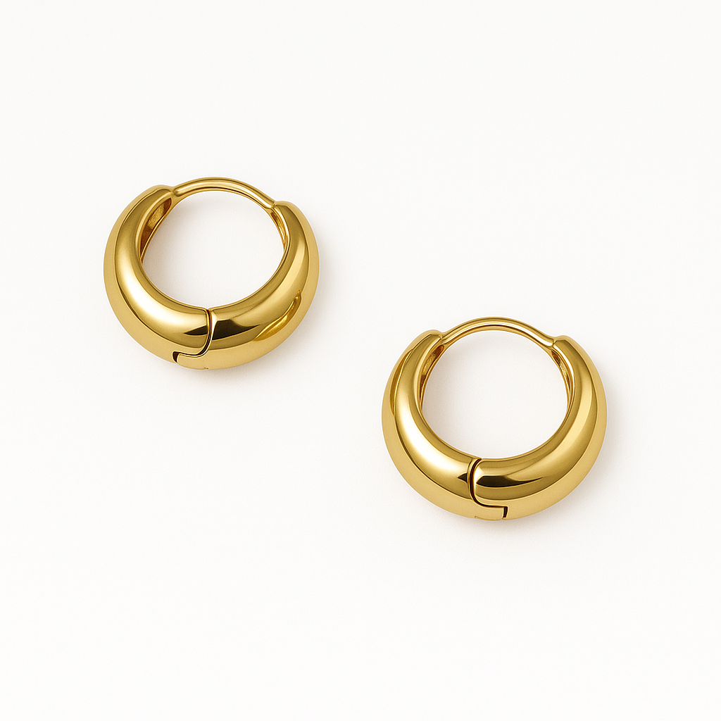 Arracadas Eclat Dorado |Acero Inoxidable | Chapa Oro 18k