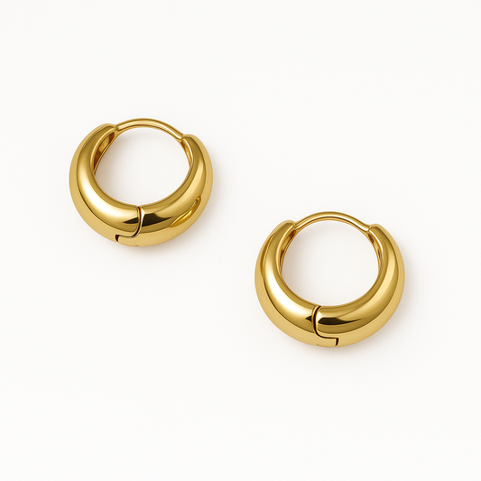 Arracadas Eclat Dorado |Acero Inoxidable | Chapa Oro 18k