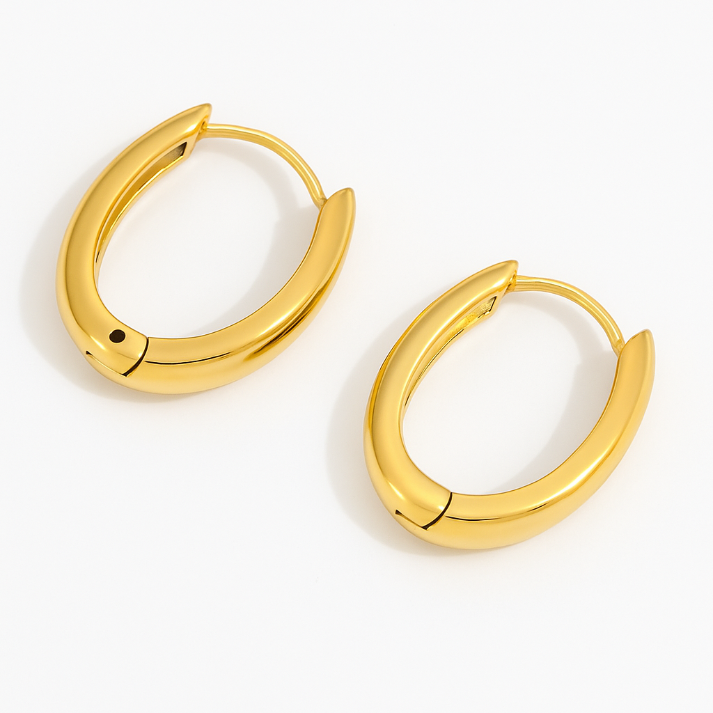 Arracadas Pureza Dorada | Acero Inoxidable | Chapa Oro 18k