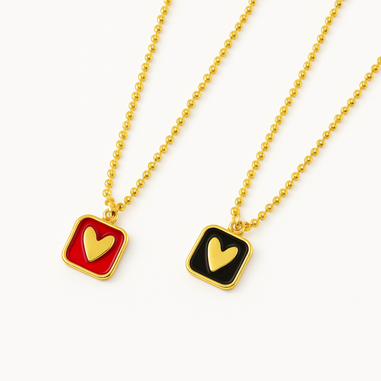 Collar Destello de Amor | Chapa Oro 18k