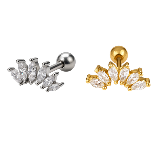 Piercing Corona de Cristal | Acero Inoxidable