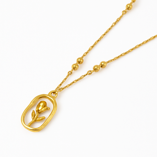 Collar Jardin Secreto | Acero Inoxidable | Chapa Oro 18k