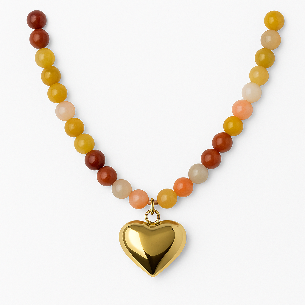 Collar Latido de la Tierra | Acero Inoxidable | Chapa Oro 18k