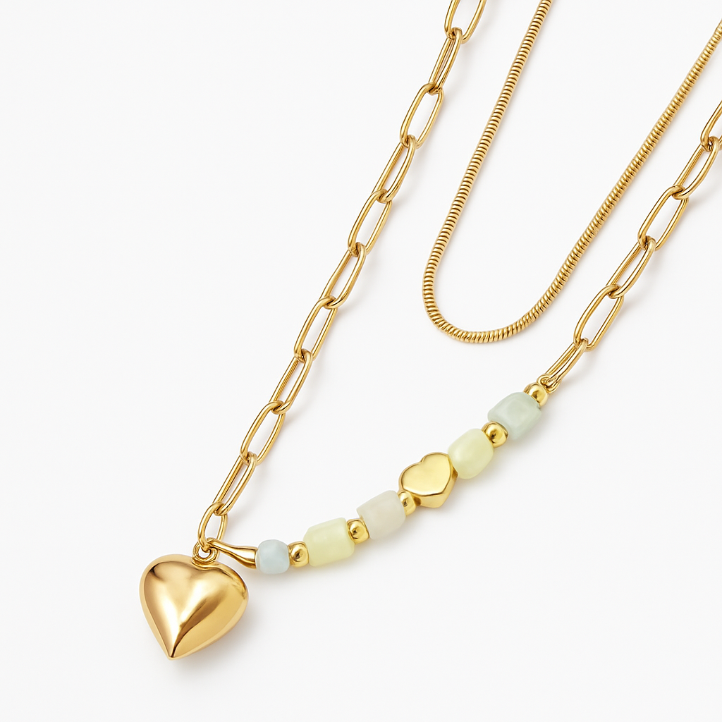 Collar Latido Dorado | Acero Inoxidable | Chapa Oro 18k