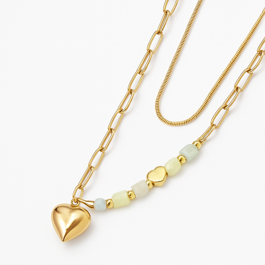 Collar Latido Dorado | Acero Inoxidable | Chapa Oro 18k