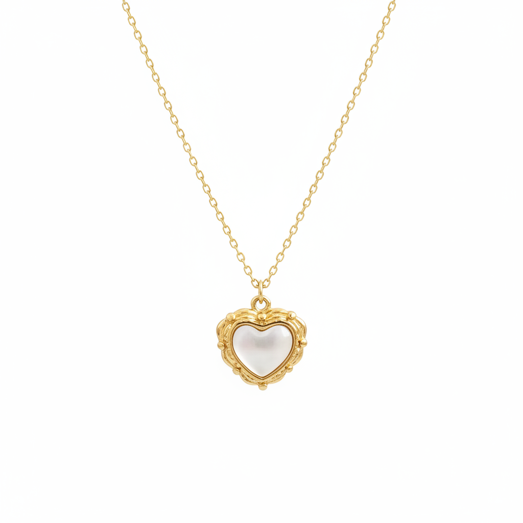 Collar Corazón de Aleda | Acero Inoxidable | Chapa Oro 18k