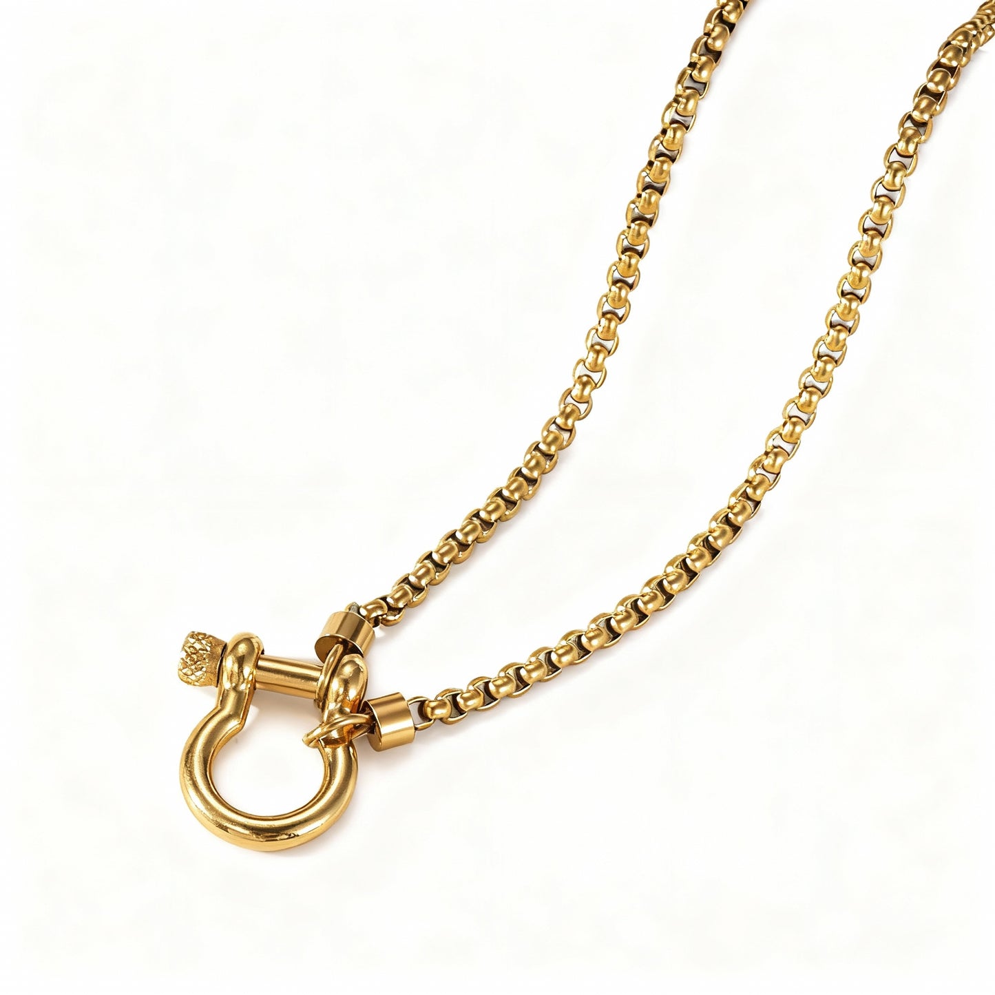 Collar Anclaje Dorado | Acero Inoxidable | Chapa Oro 18k