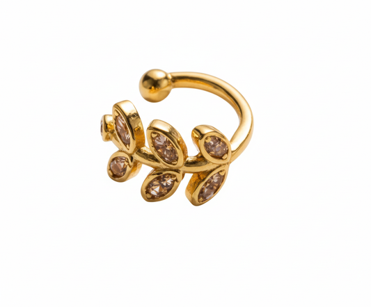 Earcuff Laurel | Acero Inoxidable | Chapa Oro 18k