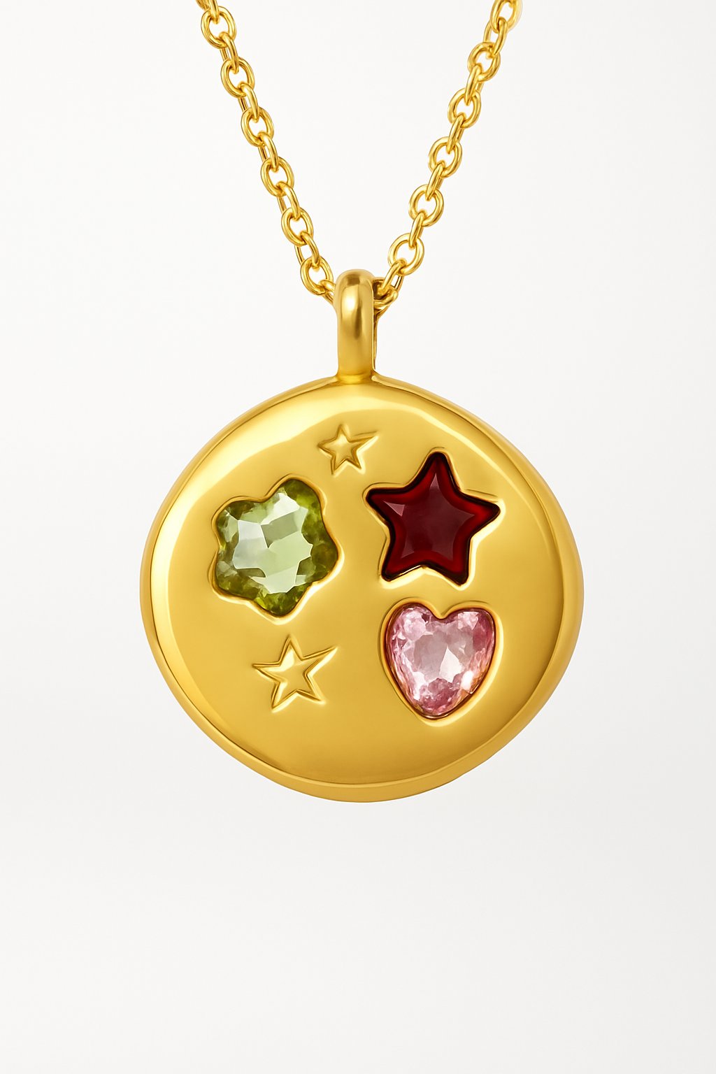 Collar Talisman Celestial | Acero Inoxidable | Chapa Oro 18k