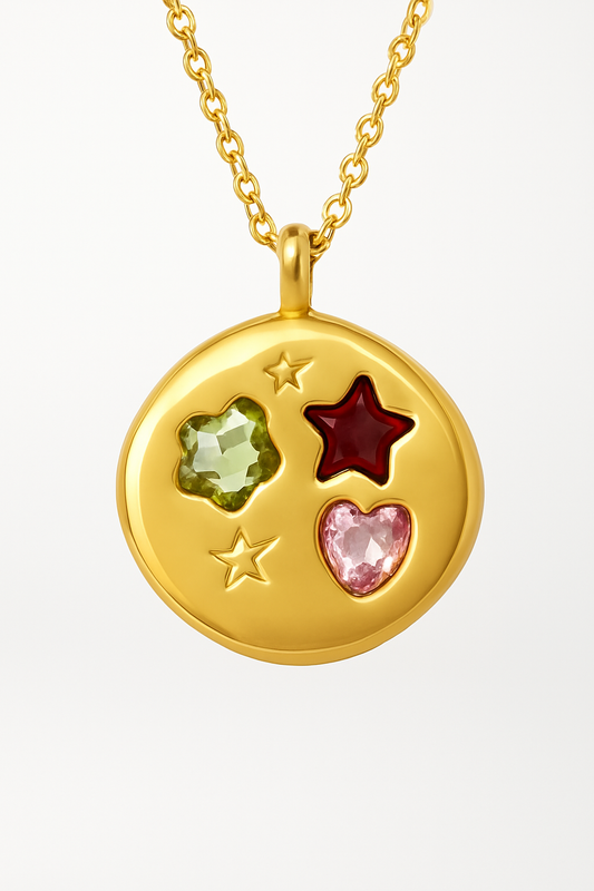 Collar Talisman Celestial | Acero Inoxidable | Chapa Oro 18k