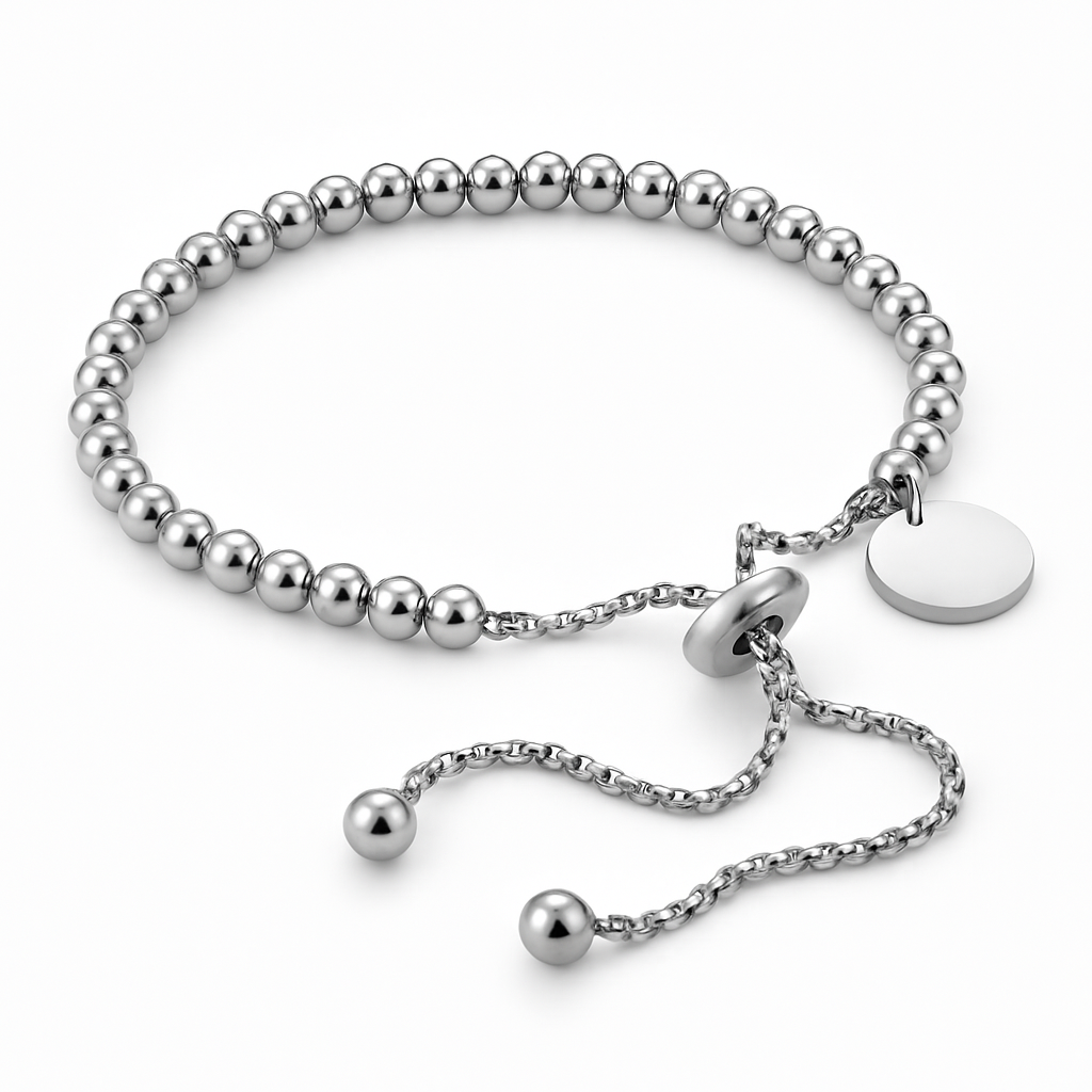 Pulsera Esferas Radiantes | Acero Inoxidable | Chapa Oro 18k