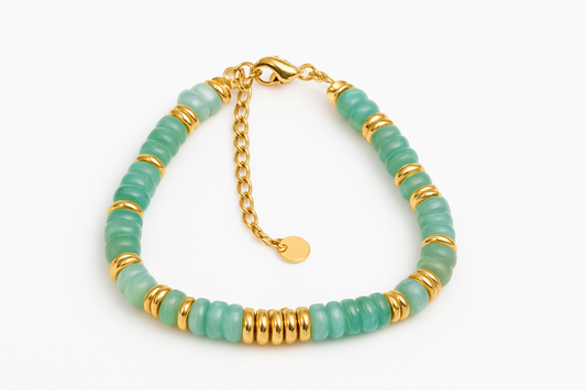 Pulsera Aventurina Doarada | Acero Inoxidable