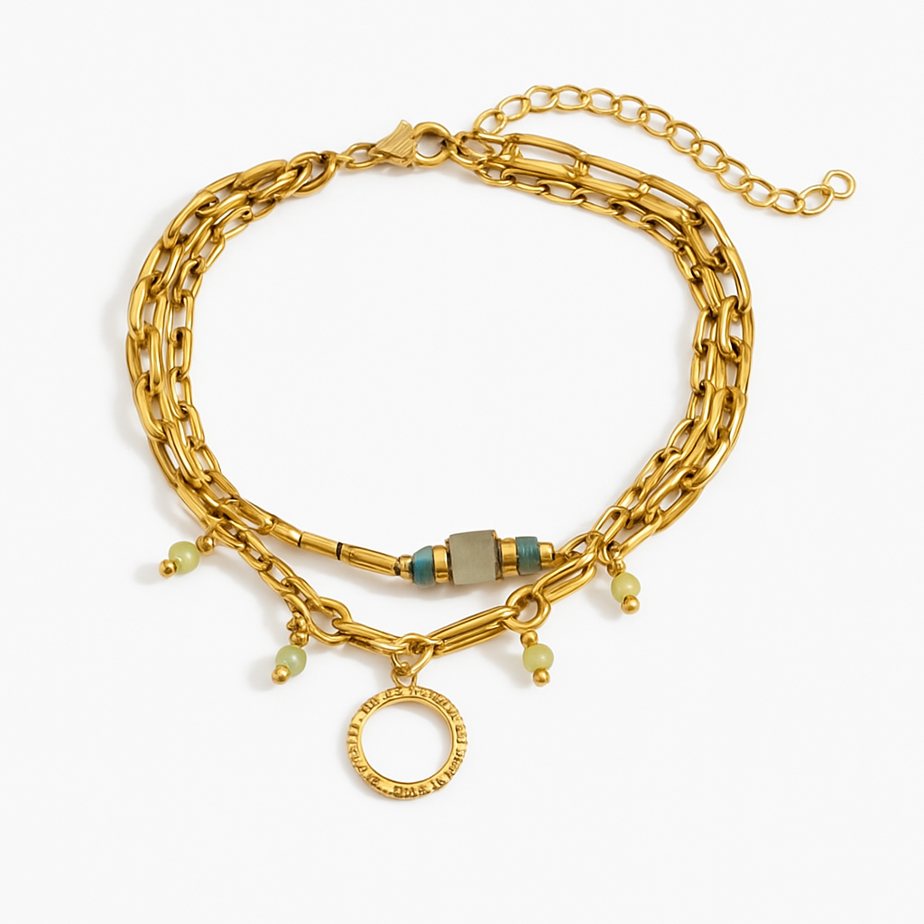 Pulsera Espiritu Libre | Acero Inoxidable | Chapa Oro 18k