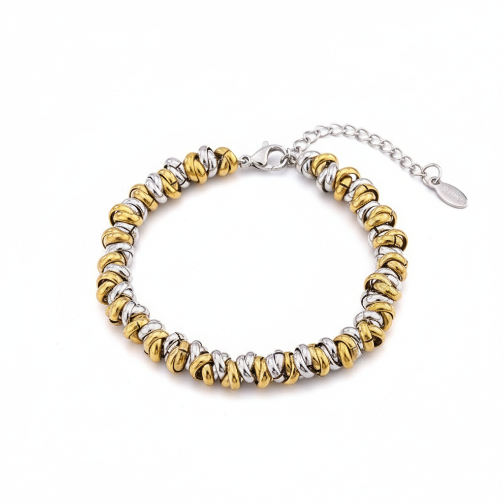 Pulsera Eterna Armonia | Acero Inoxidable | Chapa Oro 18k