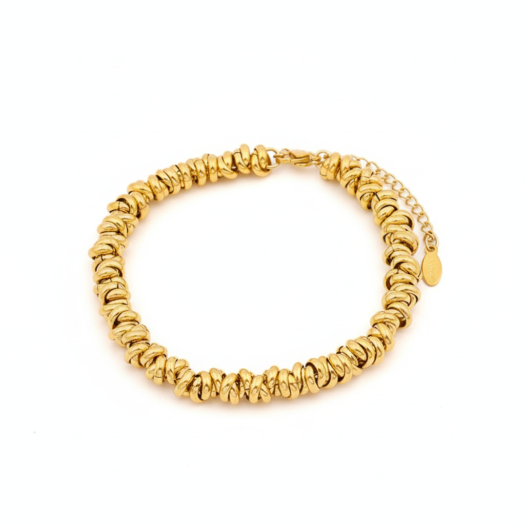 Pulsera Eterna Armonia | Acero Inoxidable | Chapa Oro 18k
