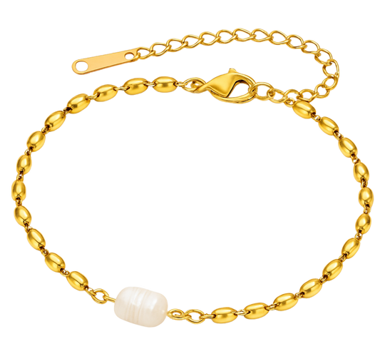 Pulsera Gota de Luna | Acero Inoxidable | Chapa Oro 18k