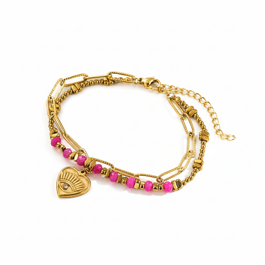 Pulsera Romina | Acero Inoxidable | Chapa Oro 18k