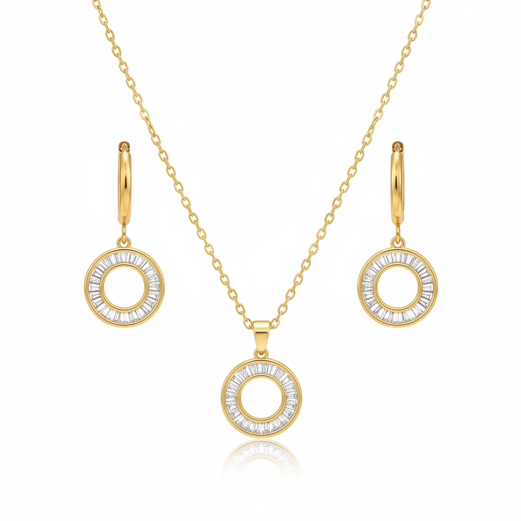 Set Montserrat | Acero Inoxidable | Chapa Oro 18k